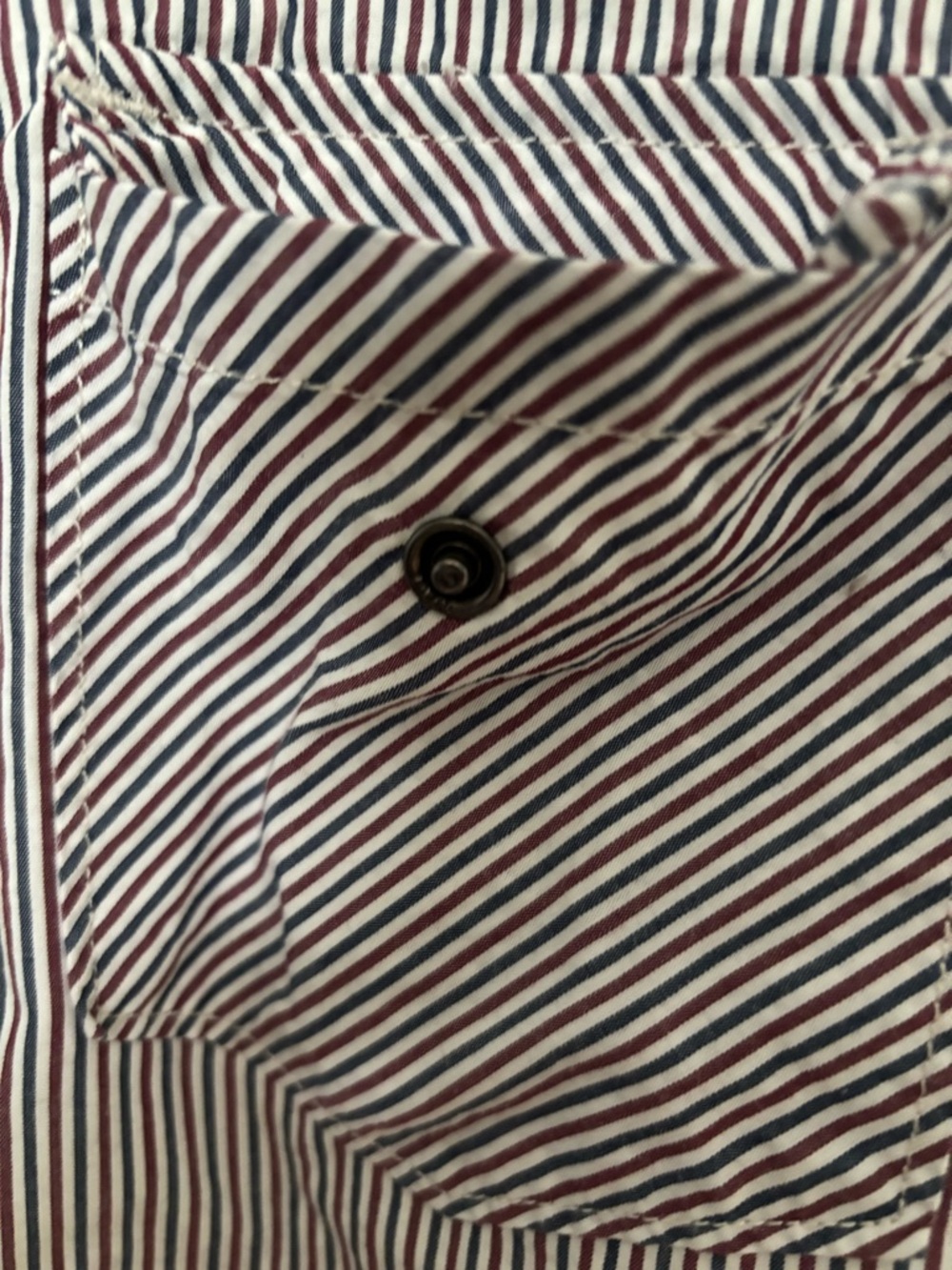 Amer Eagle Outfitters Men’s R, W & B Pinstripe Button-Down (snaps) Shirt. L/G - Picture 12 of 12